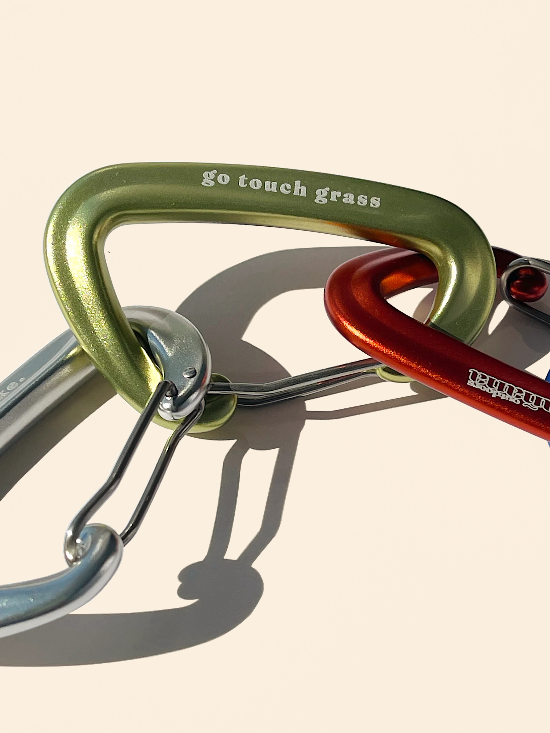 Double Carabiner Set Lime Soda & Smoke