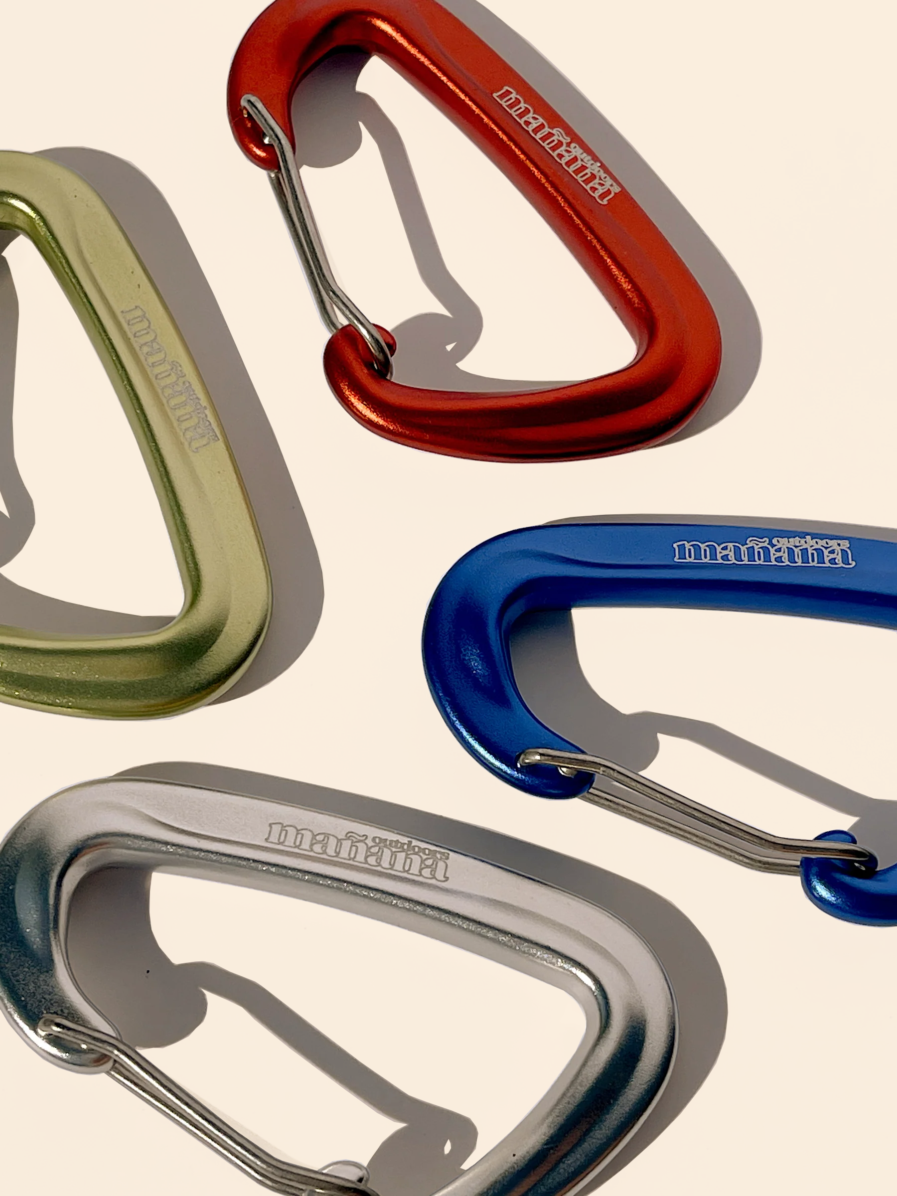 Double Carabiner Set Lime Soda & Smoke