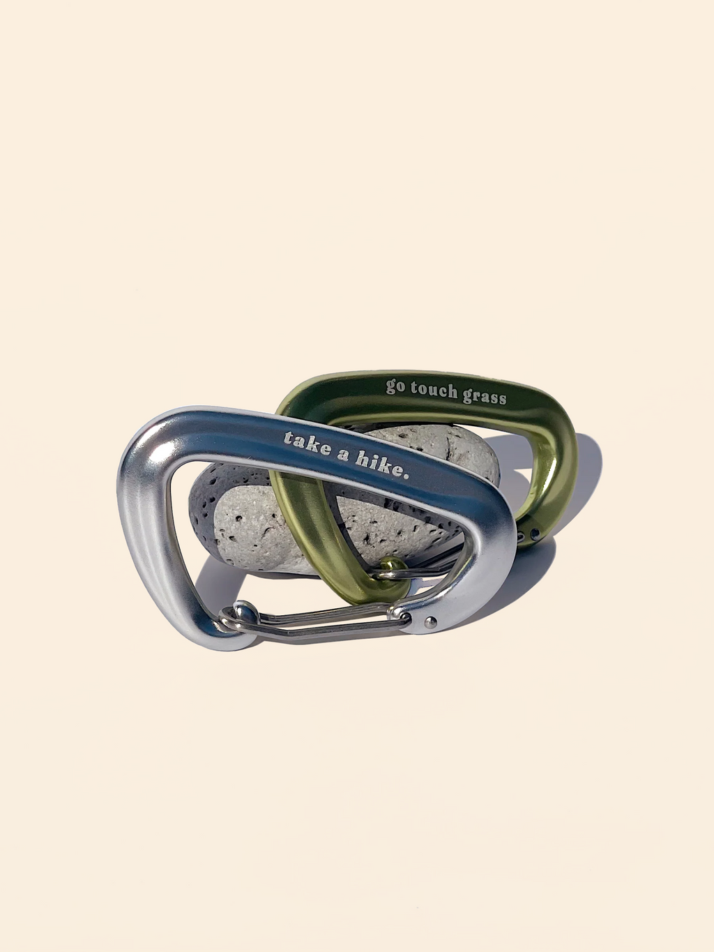 Double Carabiner Set - Lime Soda & Smoke