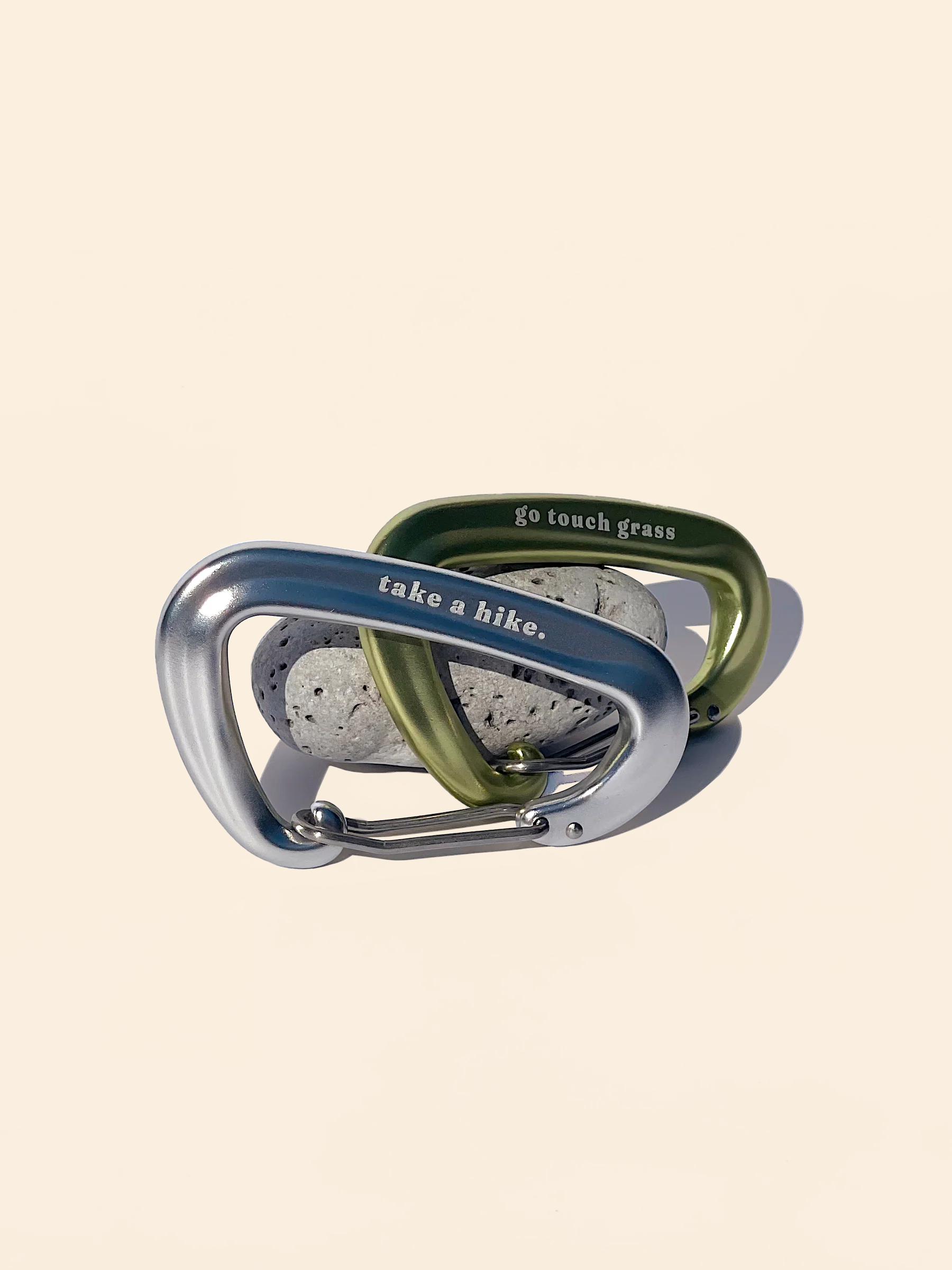 Double Carabiner Set Lime Soda & Smoke